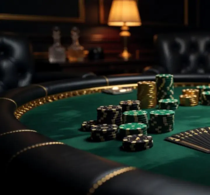 Luksusowy stół pokerowy w prywatnym klubie