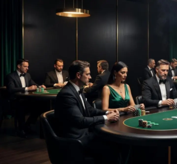 Luksusowy pokazowy turniej pokerowy w prywatnym klubie