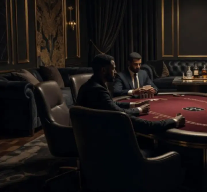 Elegancki prywatny pokój pokerowy w klubie Krag View Hub